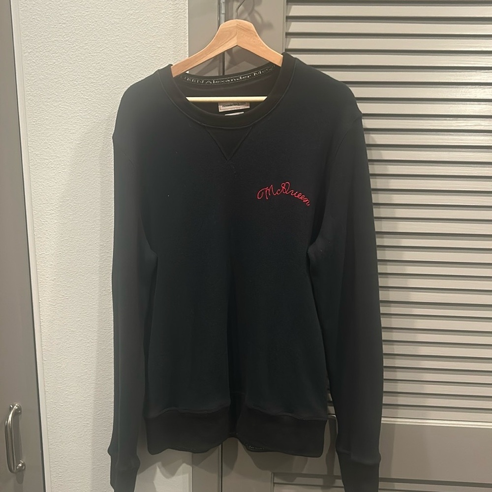 Alexander McQueen Black Jersey Graffiti Badge Sweatshirt